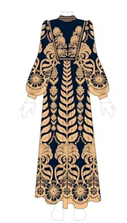 Ainika Tropical Splendor Maxi Dress