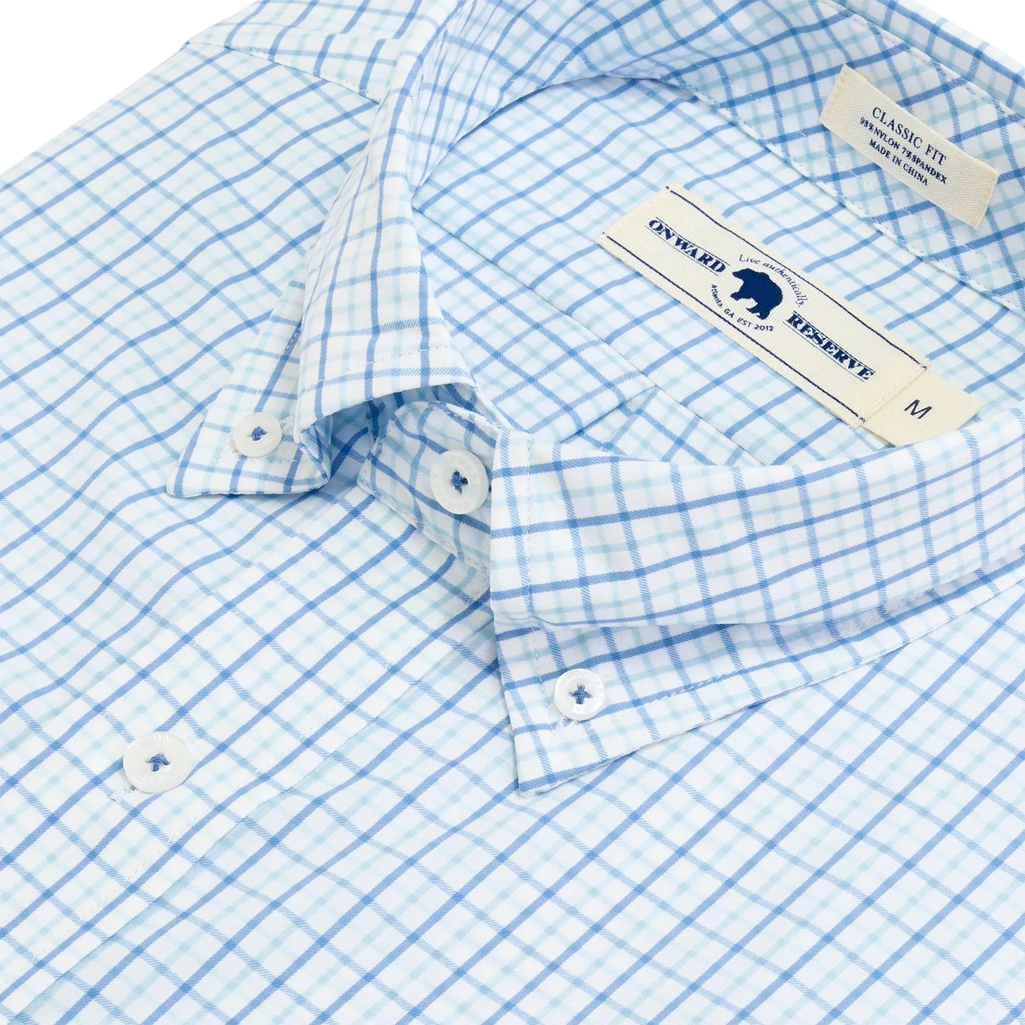 Badin Classic Fit Performance Button Down - Iris