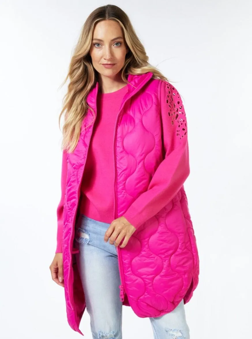 Body Warmer Quilted Long [Fuchsia-F2337501]