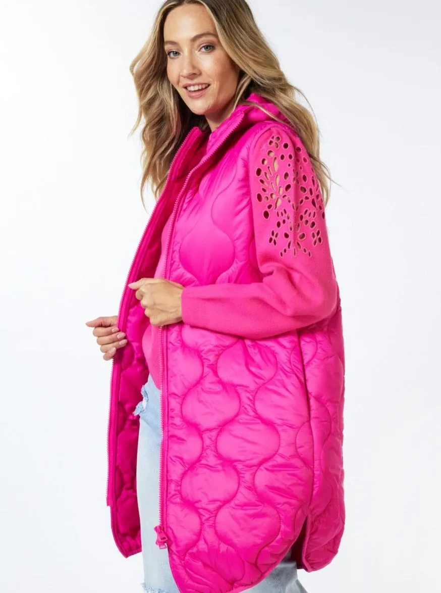 Body Warmer Quilted Long [Fuchsia-F2337501]