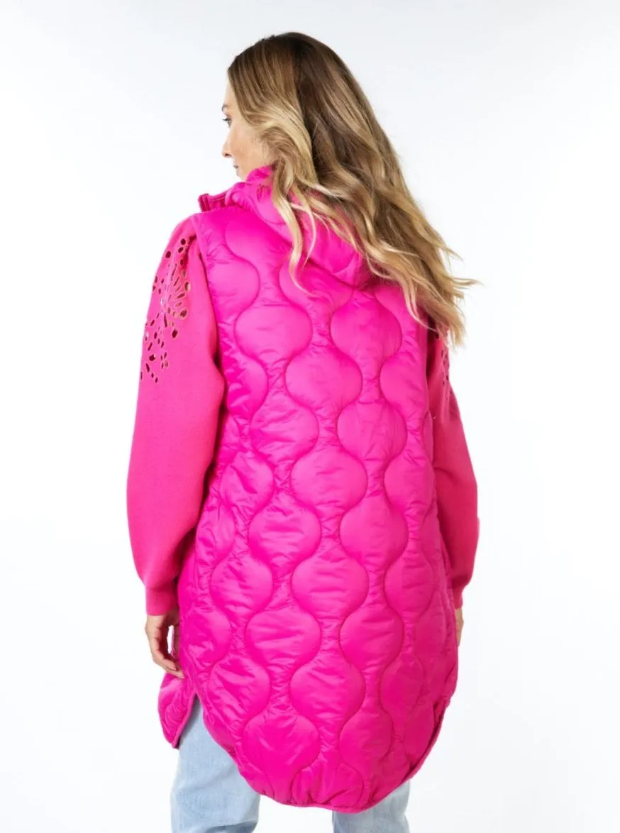 Body Warmer Quilted Long [Fuchsia-F2337501]