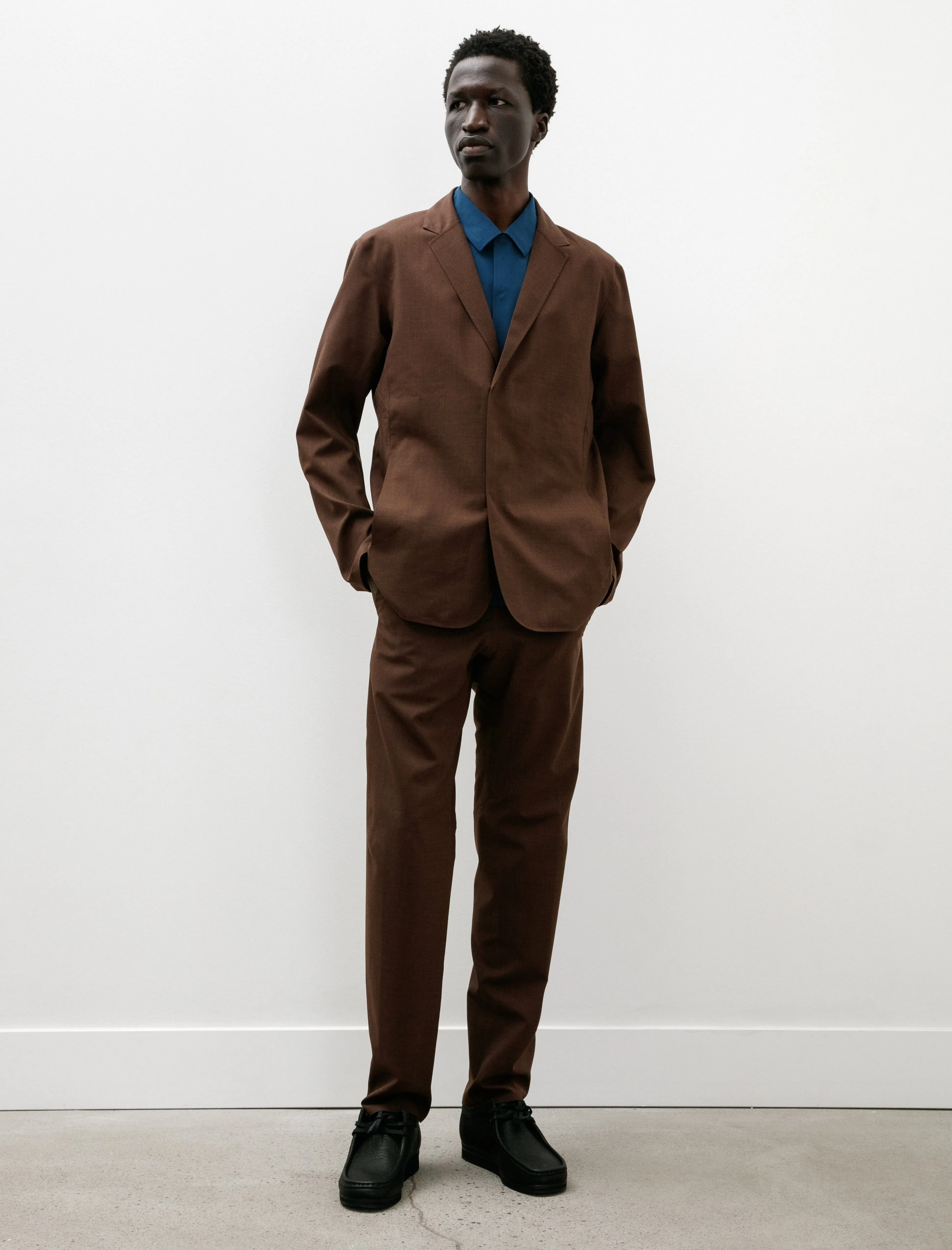 Convex Wool Blazer Ganache Heather