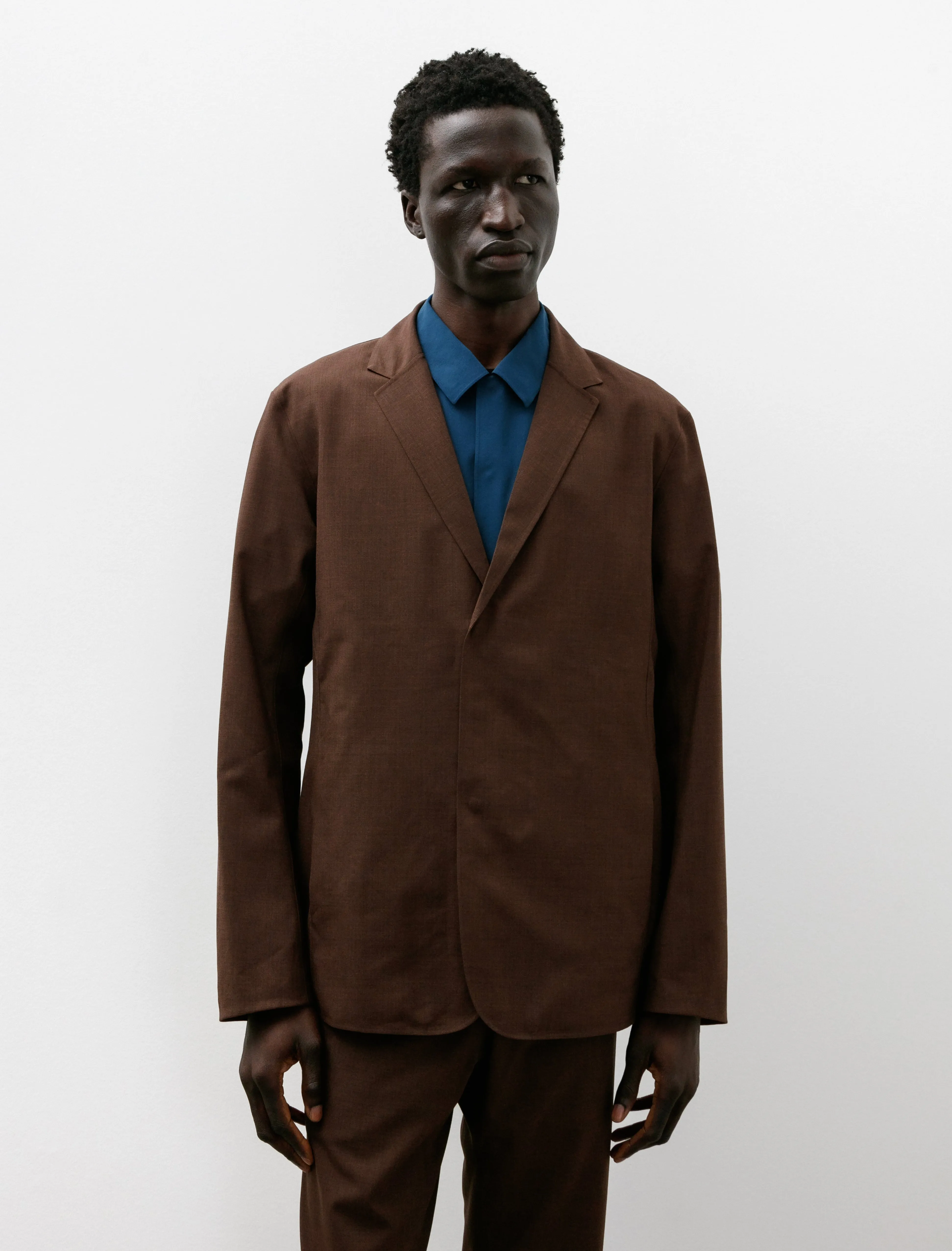 Convex Wool Blazer Ganache Heather