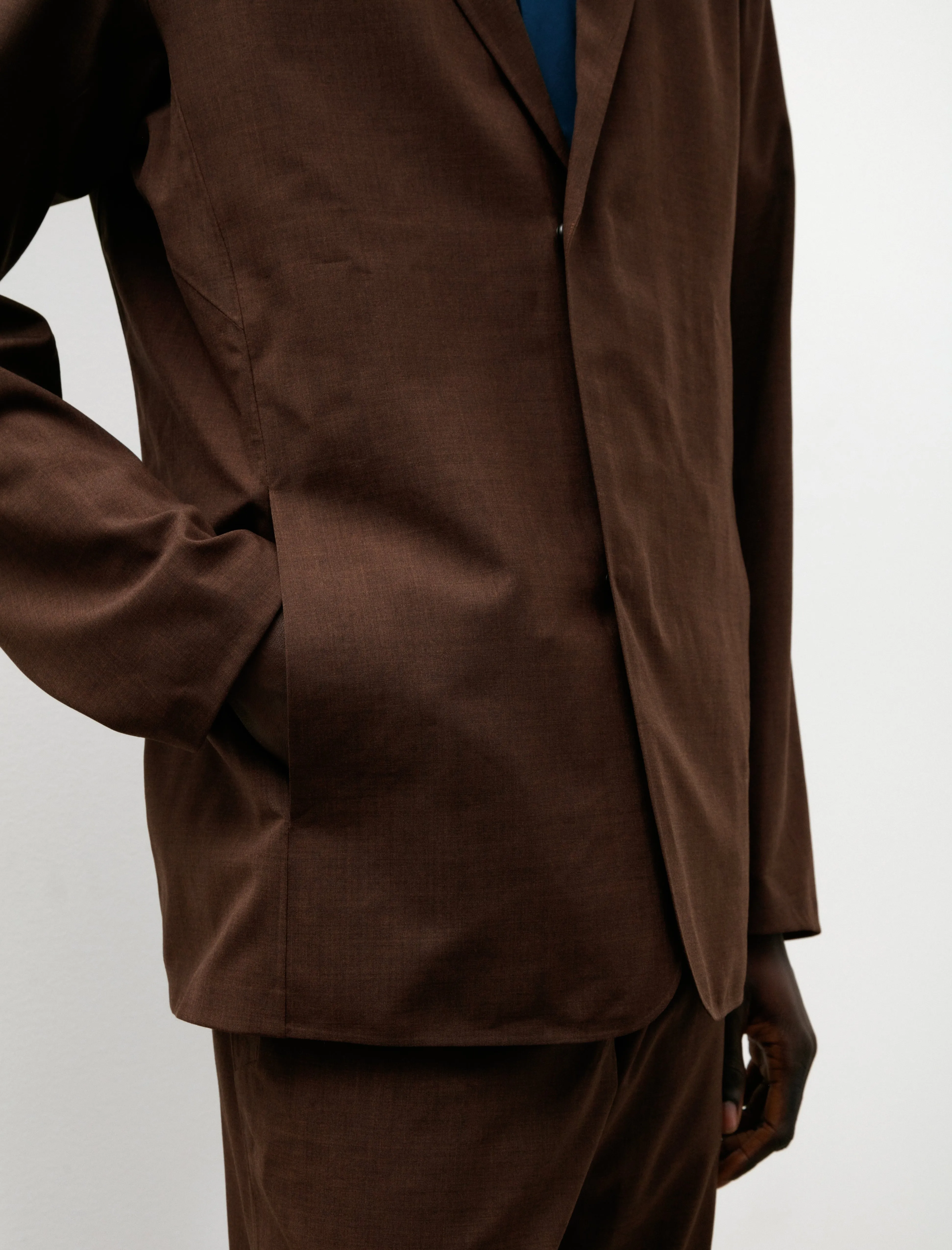 Convex Wool Blazer Ganache Heather