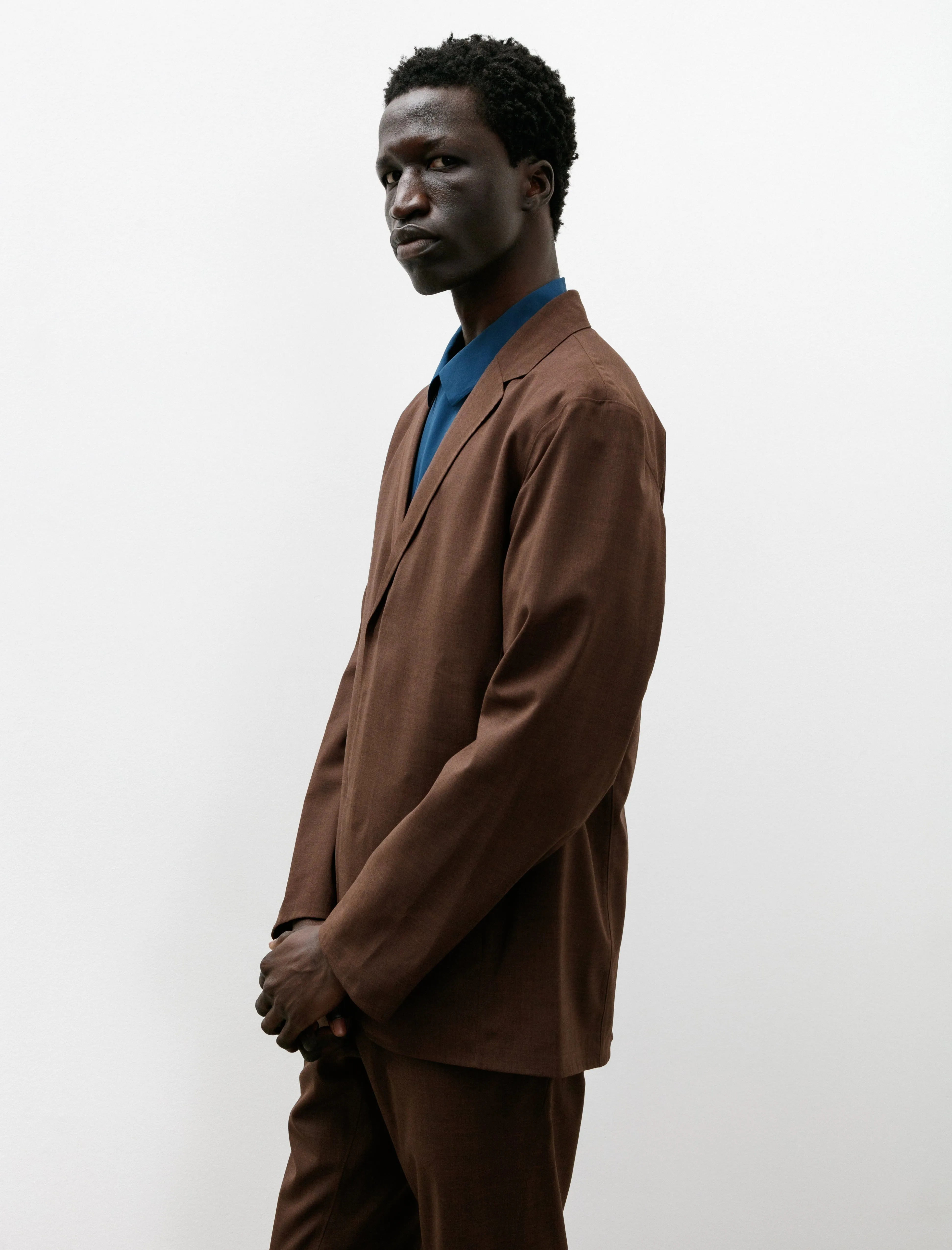 Convex Wool Blazer Ganache Heather