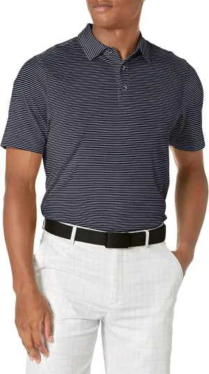 Cutter & Buck Men's Moisture Wicking UPF Drytec Forge Pencil Stripe Polo Shirt