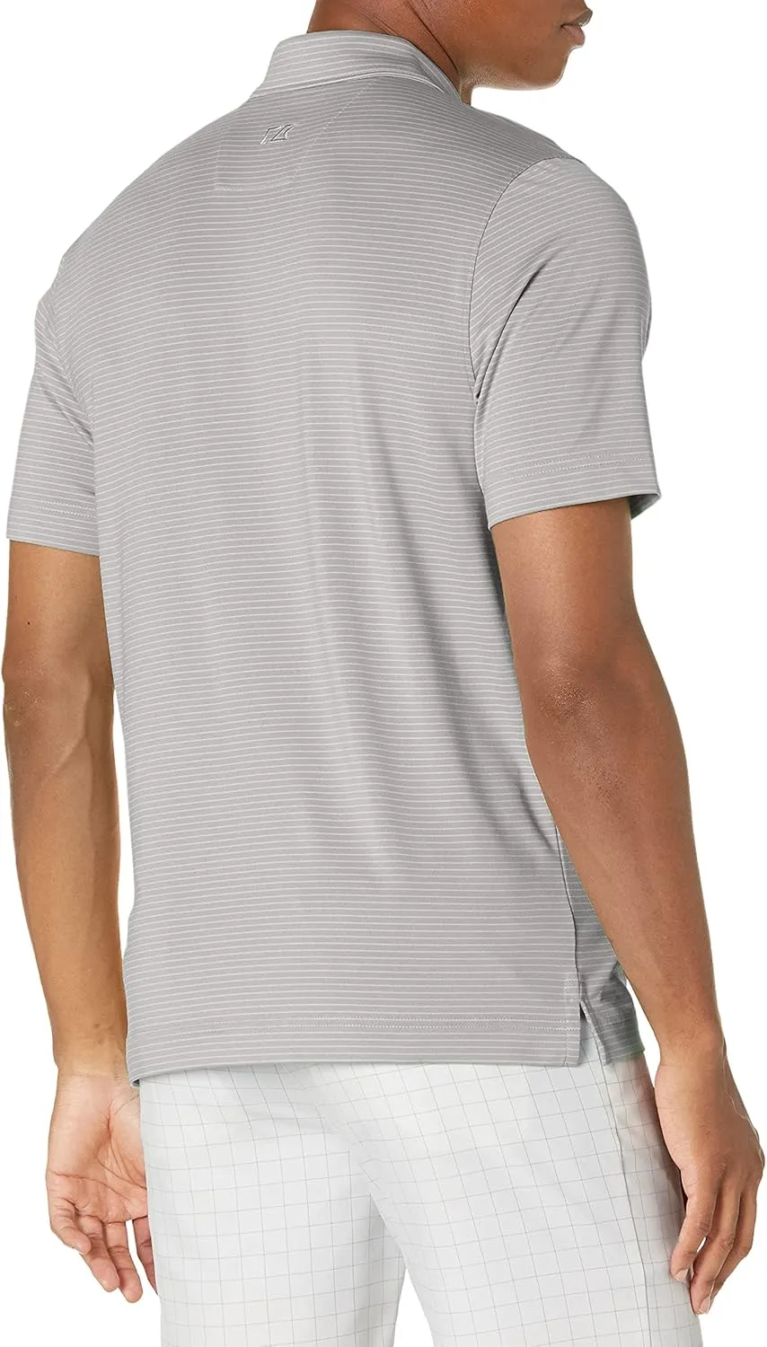 Cutter & Buck Men's Moisture Wicking UPF Drytec Forge Pencil Stripe Polo Shirt