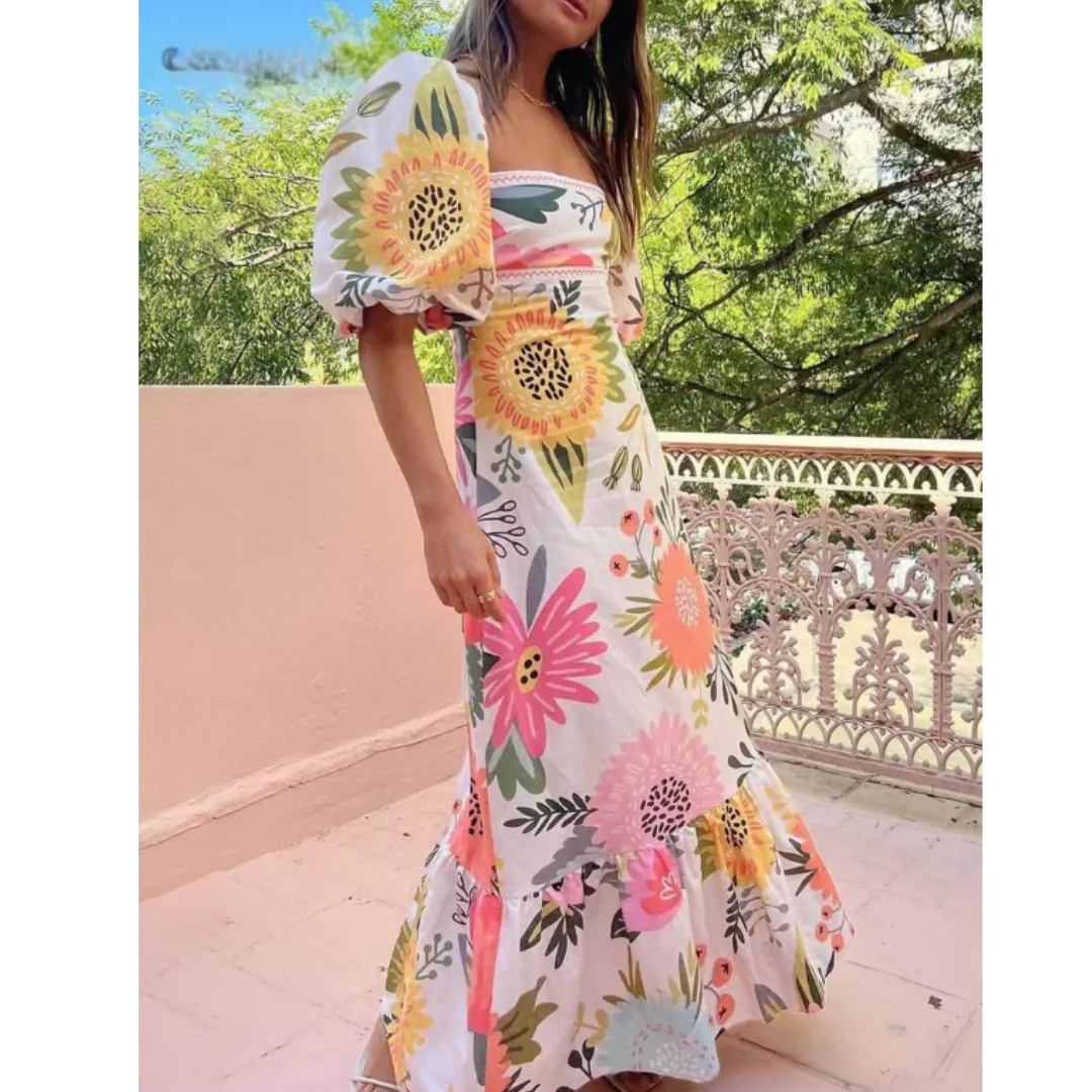 FLORENCE - VIBRANT FLORAL DRESS