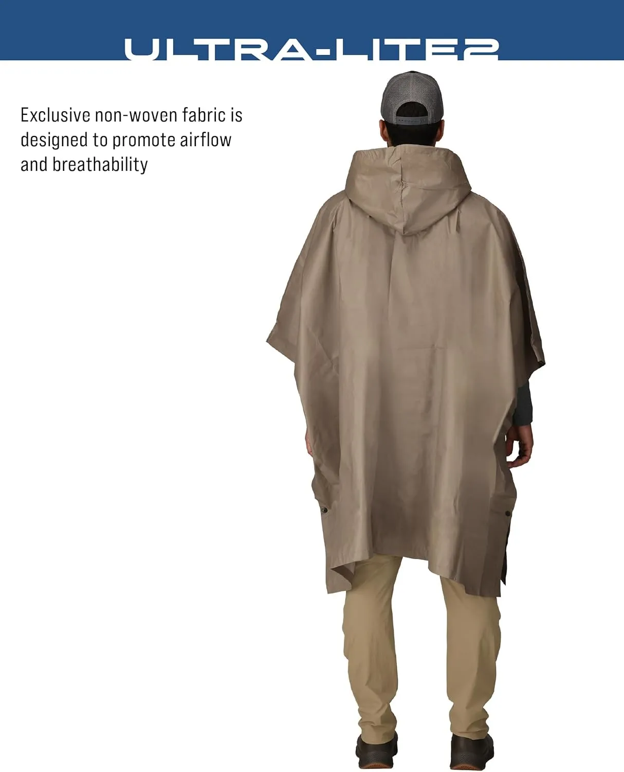 FROGG TOGGS Ultra-lite2 Waterproof, Breathable Rain Poncho, Adult and Youth Sizes