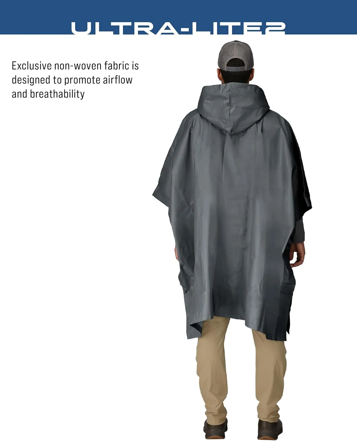 FROGG TOGGS Ultra-lite2 Waterproof, Breathable Rain Poncho, Adult and Youth Sizes