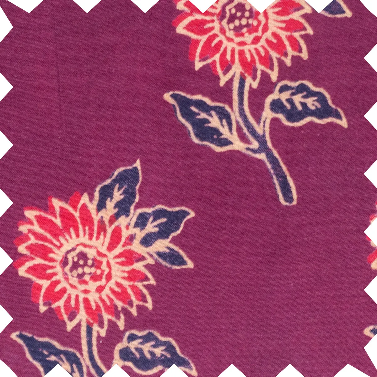 Girls' Long Sleeve Dress with Floral Motif | Purple & Red