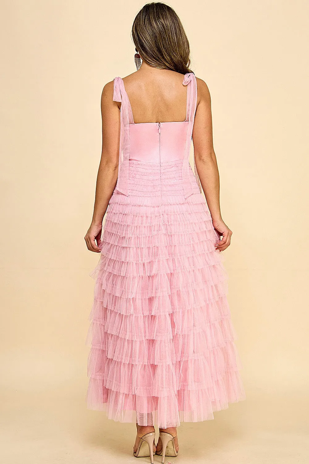 Grace Tulle Dress in Vibrant Blue