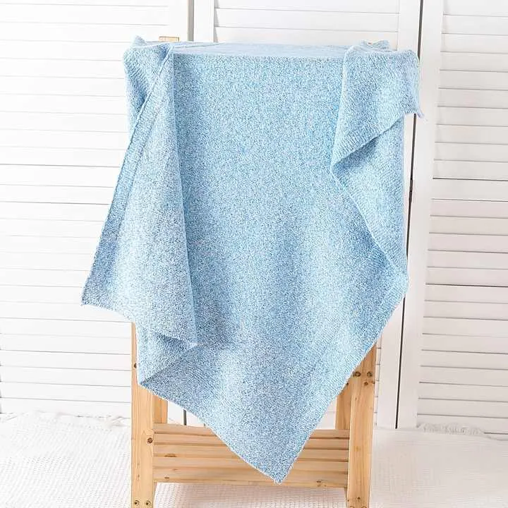 Pure Color Soft Cotton Knitted Blanket-بطانية محبوكة