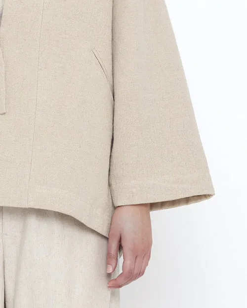 REVERSIBLE QUILTED JACKET - OATMEAL