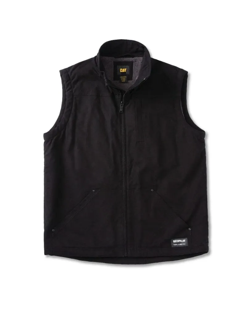 Sherpa Lined Vest - Black