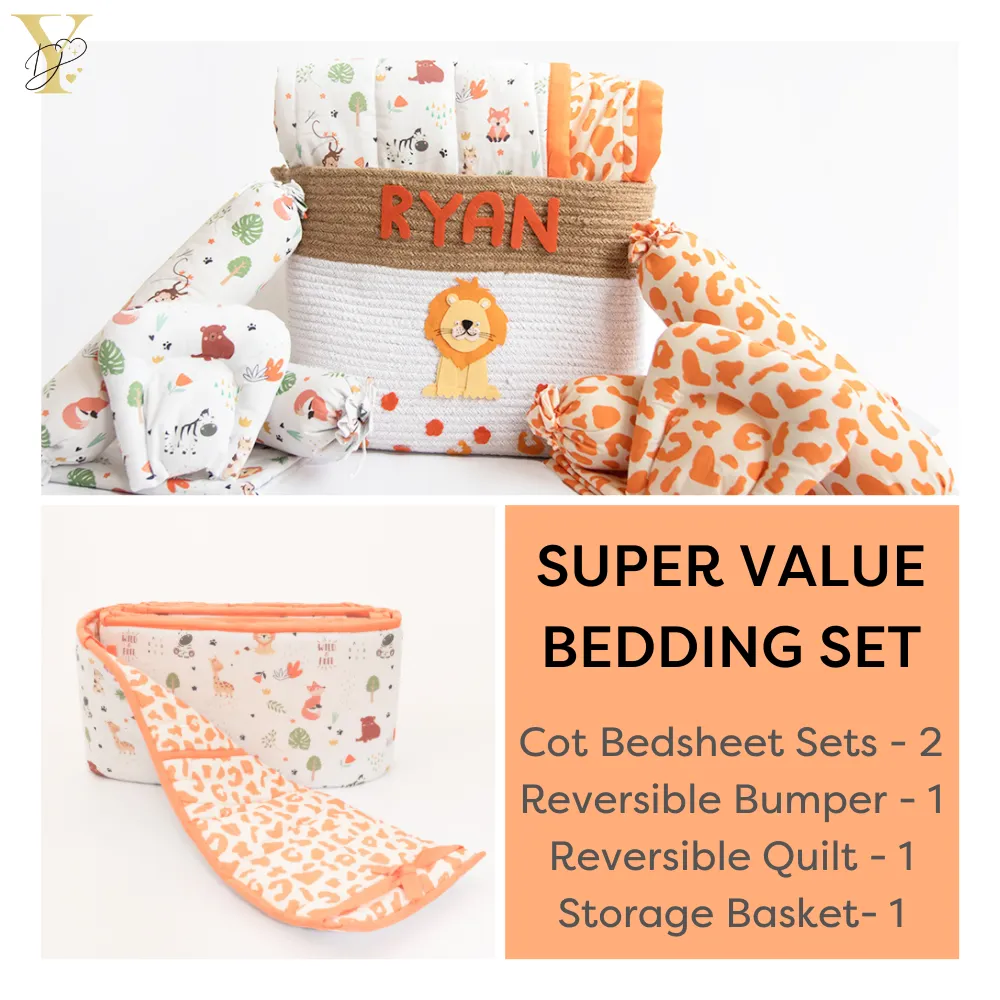 Super Value Bedding Set - Baby Animals & Wild & Free (Set Of 11)