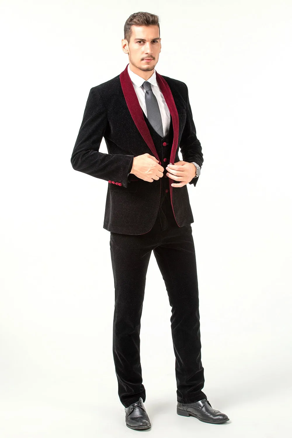 Velvet 3 Piece Men's Formal Suits(MORE COLORS )