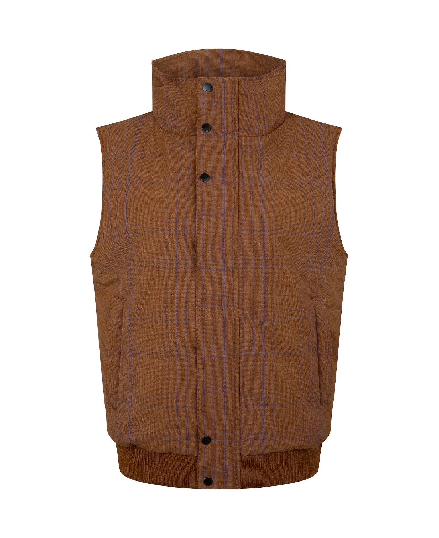 WOOL CHECK VEST