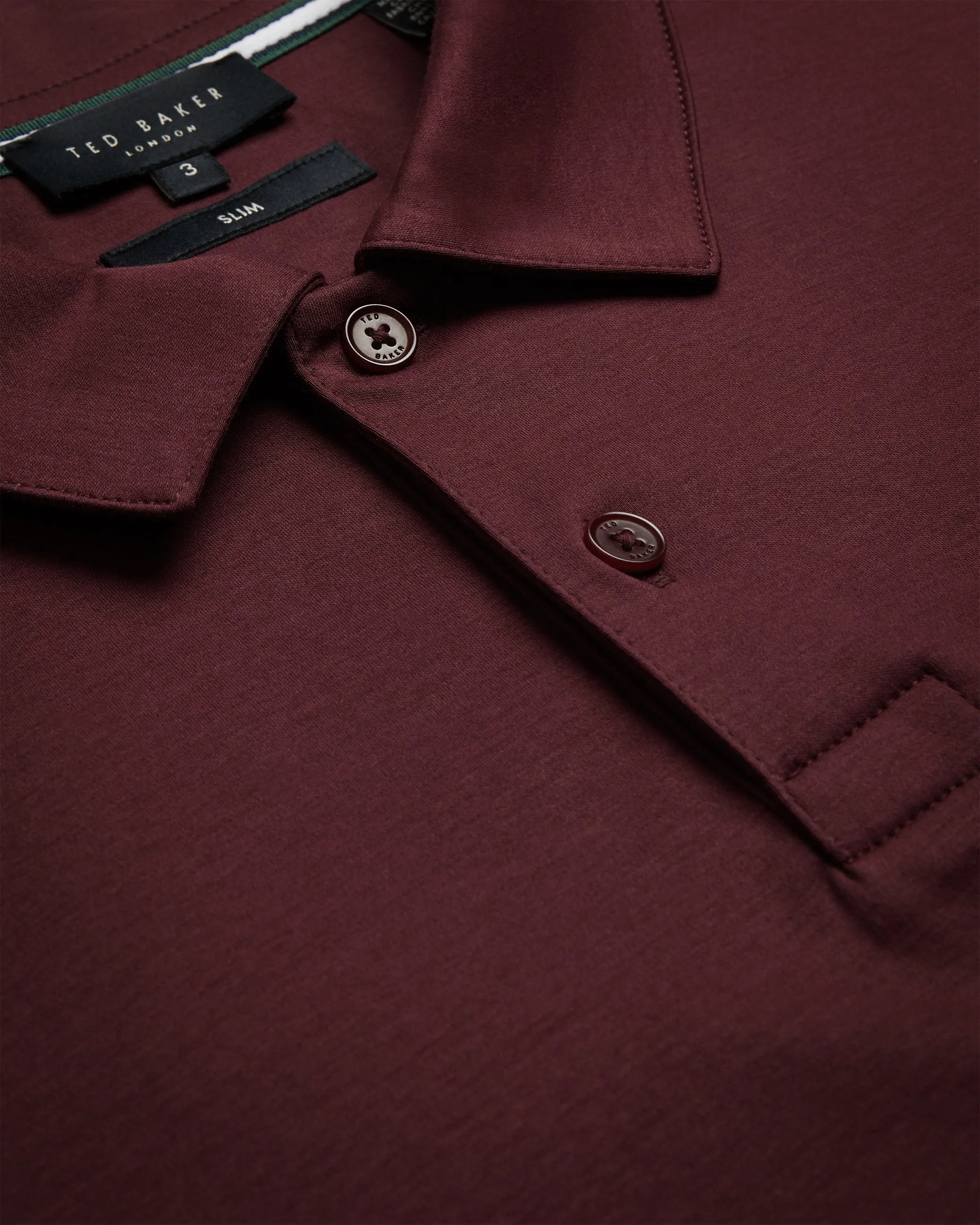 Zeiter Short Sleeve Slim Soft Touch Polo Maroon